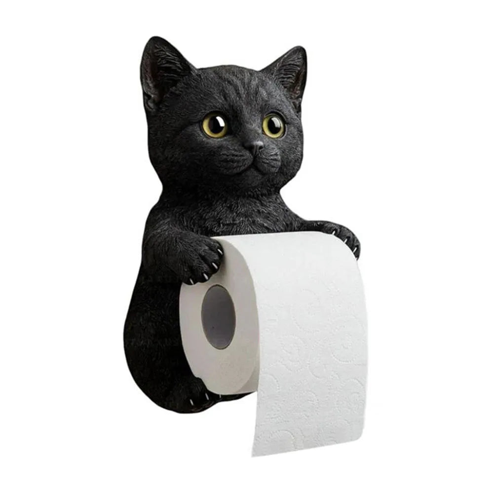 APWIKOGER Cat Shape Resin Wall Mounted Toilet Paper Holder