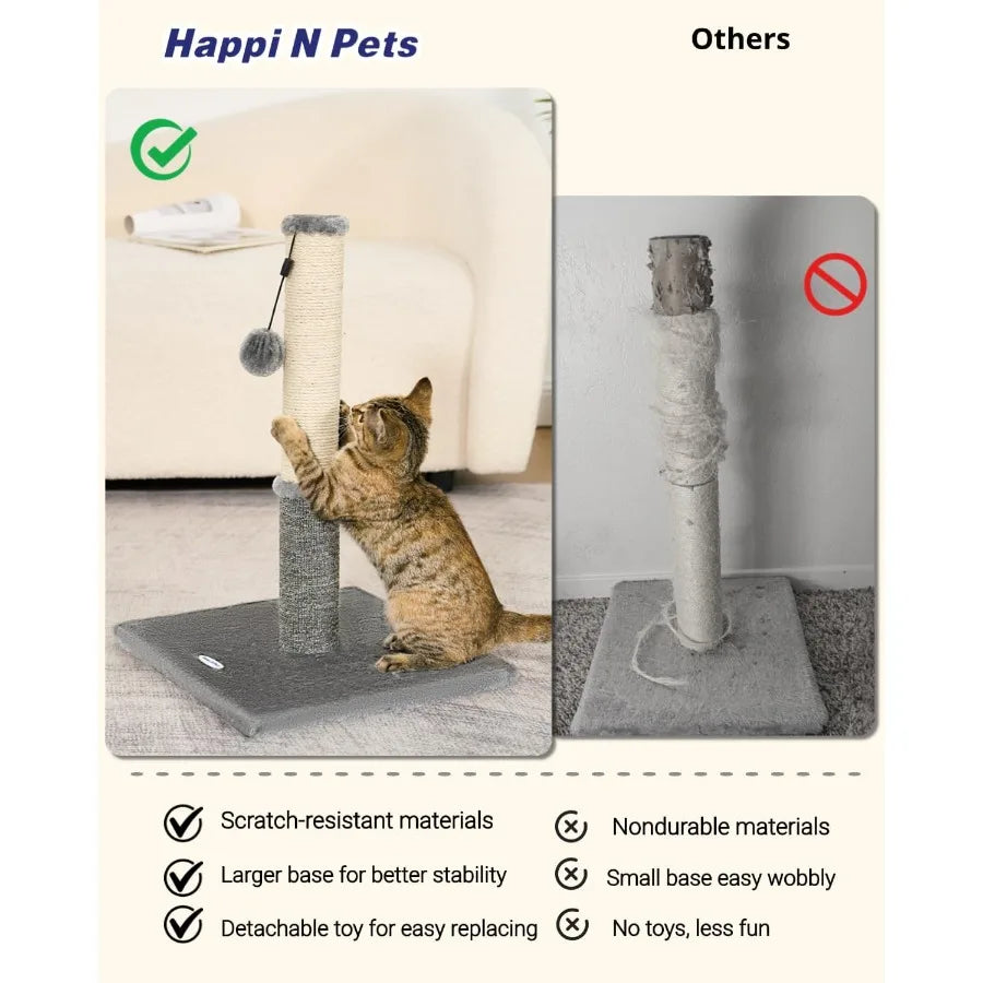 High Concerned Cat Scratching Post for Indoor Cats Sisal and Carpet