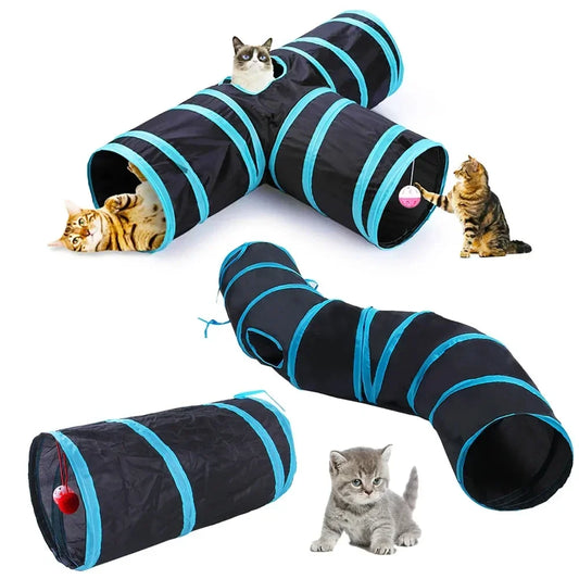 Breathable Cat Foldable Play Tunnel Cat Toy Indoor Fun