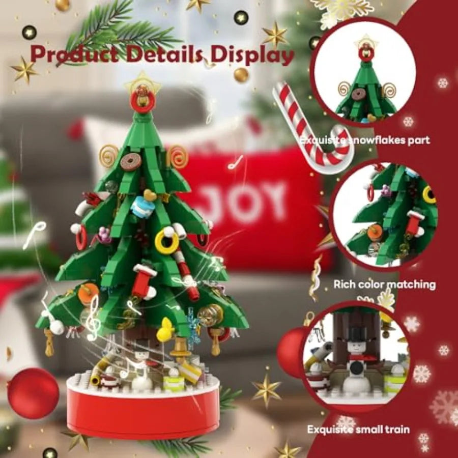 Hign-concerned Advent Calendar Building Blocks Christmas Tree With Music Countdown