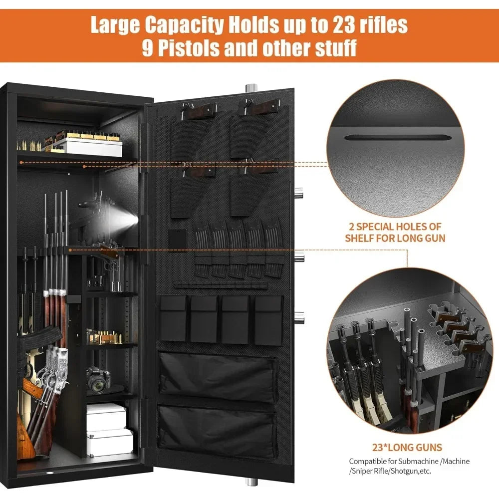 Hign Concerned Large Capacity Gun Safe with Pistol Rack