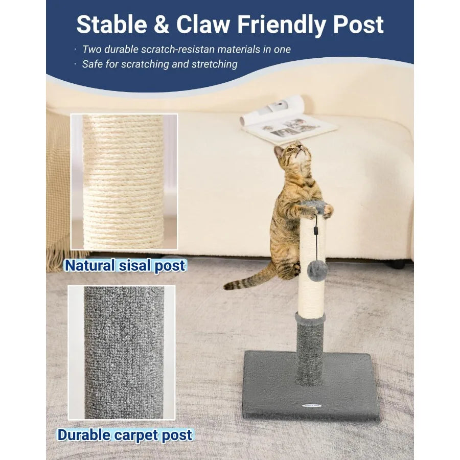 High Concerned Cat Scratching Post for Indoor Cats Sisal and Carpet