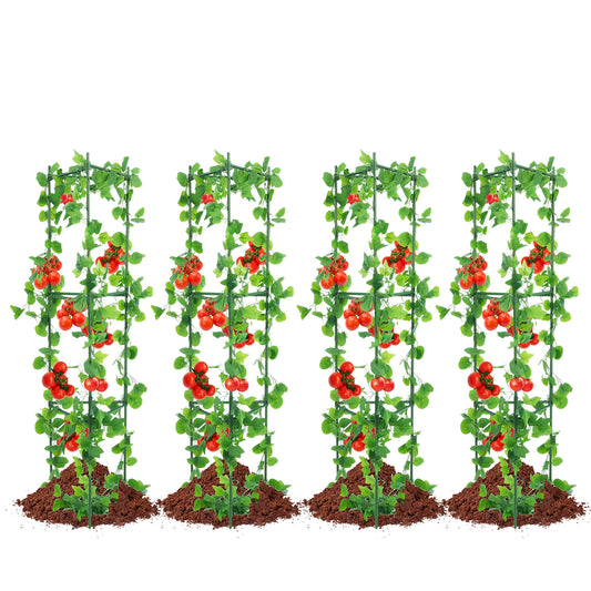 SucceBuy Tomato Cages 6 Pack for Garden Trellis and Stakes