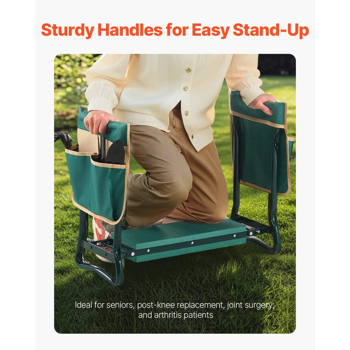 SucceBuy Garden Kneeler And Seat Foldable With Tool Bags