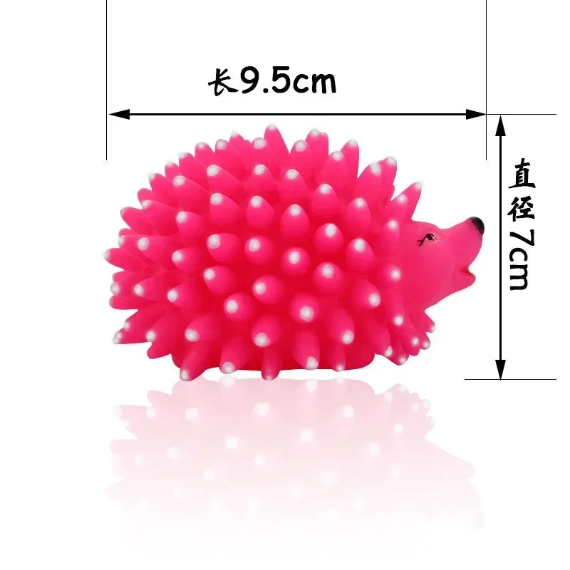 Realistic Hedgehog Squeaky Rubber Dog Chew Toy For Small Dogs