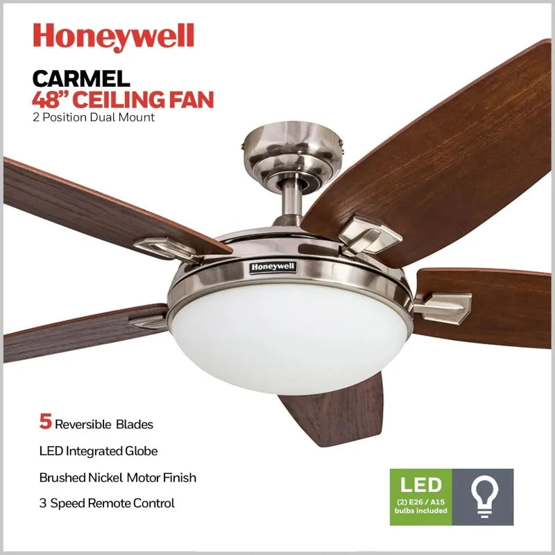 High Concerned Contemporary Ceiling Fan With LED Light Remote Control
