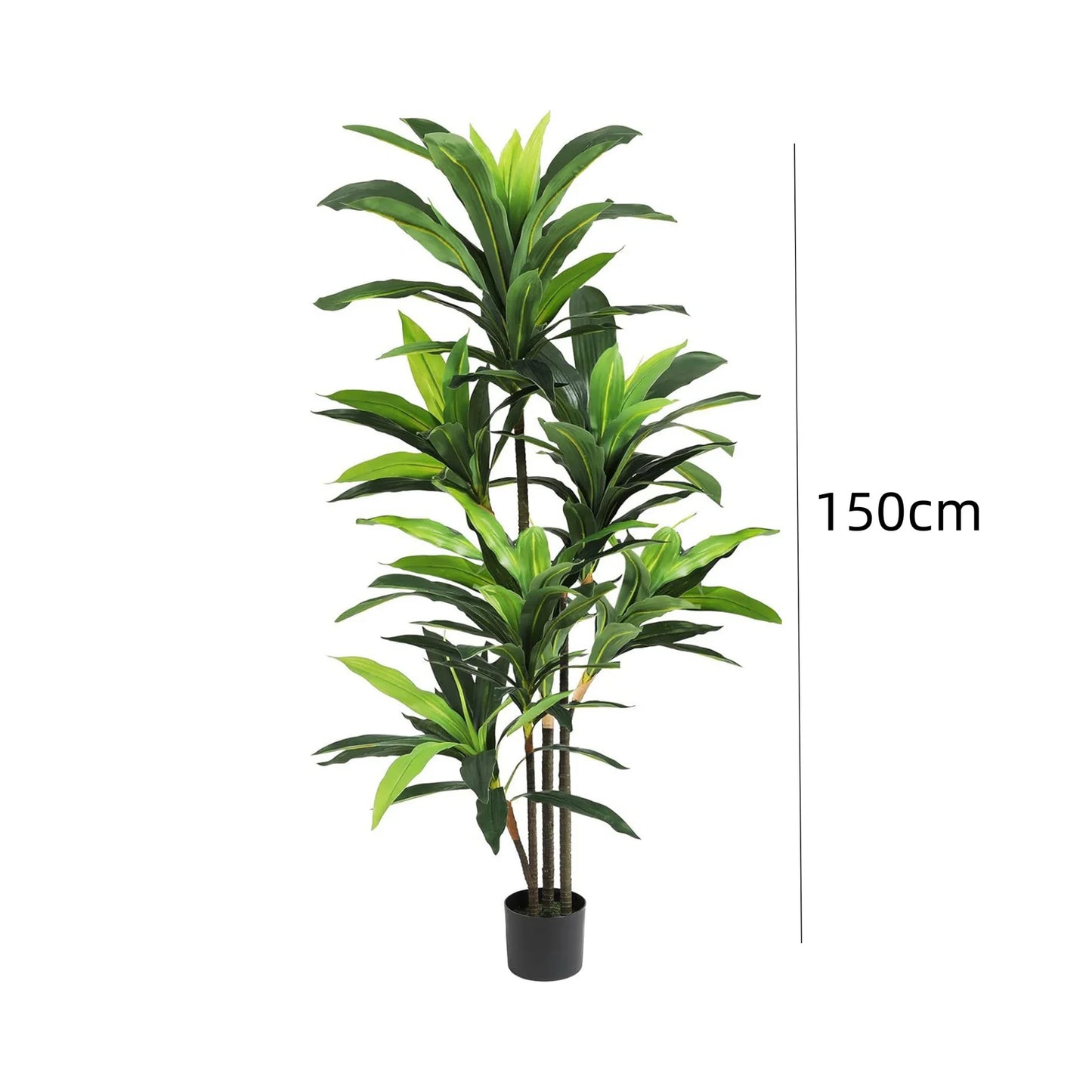 HiMISCN Artificial Dracaena Indoor Plant In Pot With Adjustable Branches
