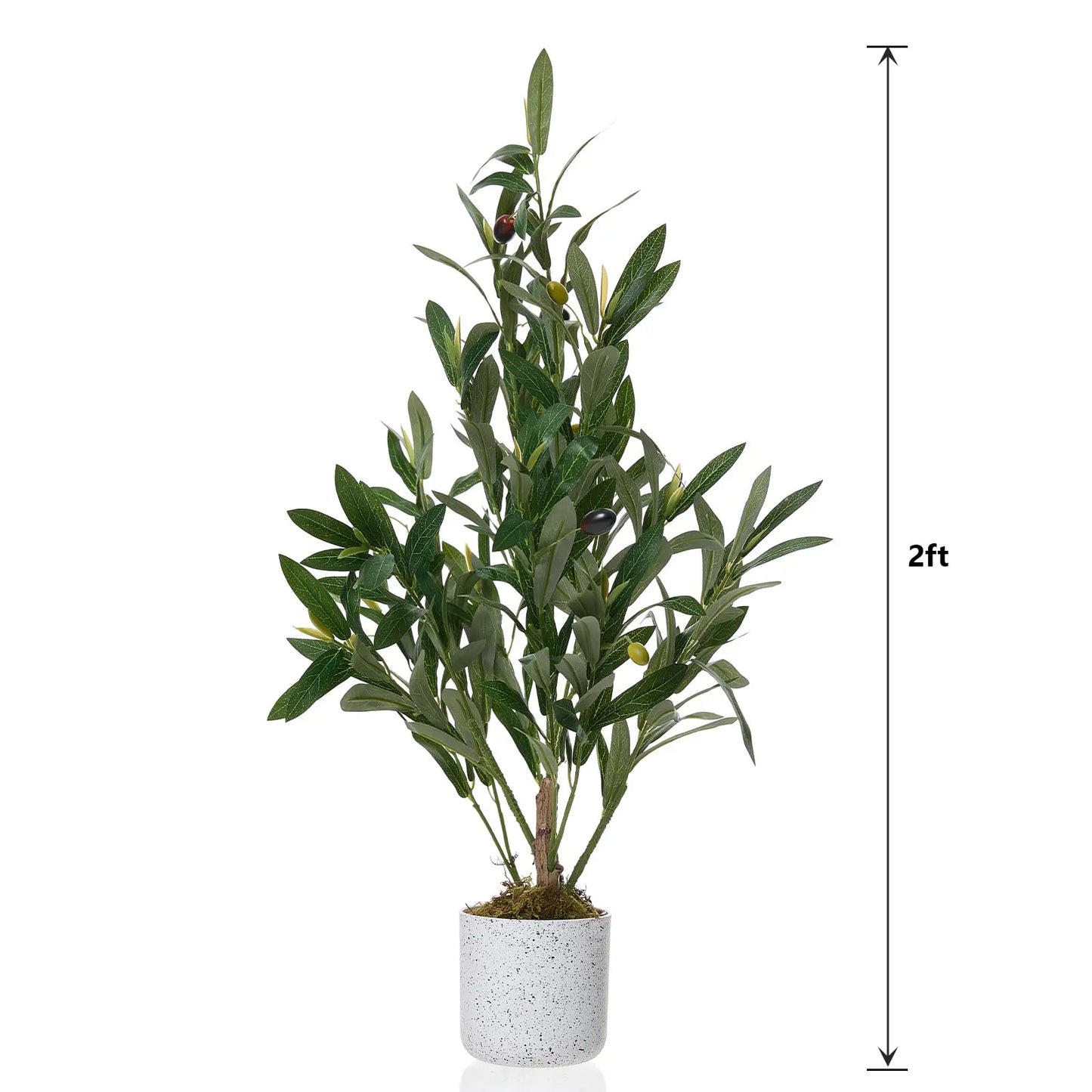 HiMISSCN Faux Olive Tree In Pot Artificial Indoor Plant Decor