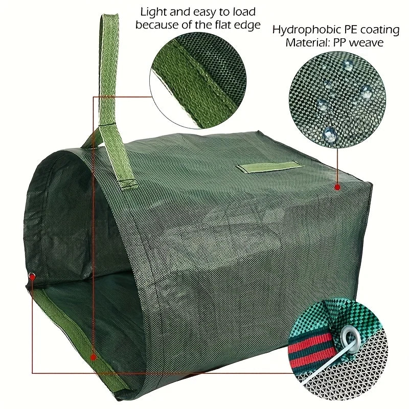 NONECN Foldable Garden Waste Bag Waterproof Large Capacity 52 Gallons