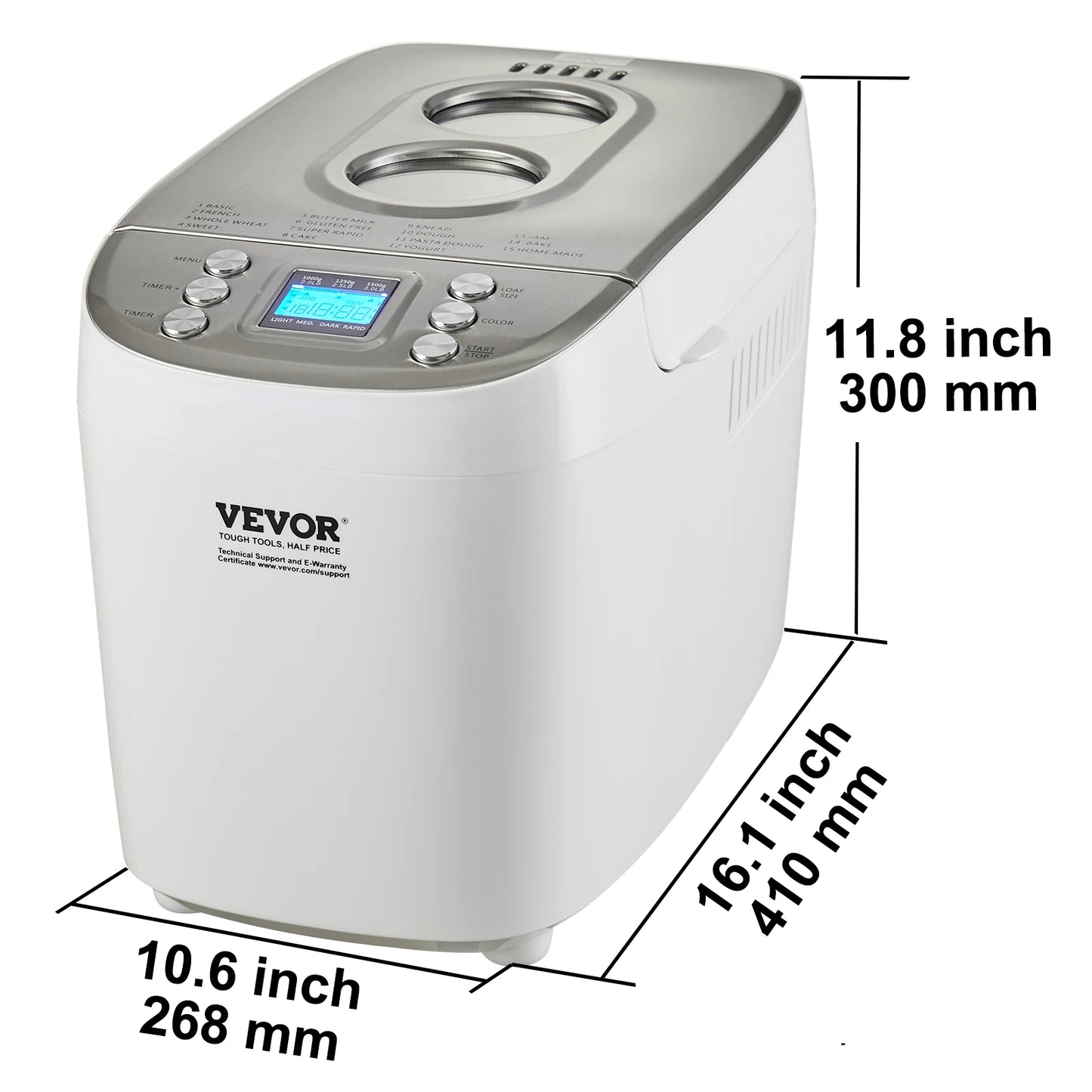 SucceBuy 15 in 1 Bread Maker Dough Machine Gluten Free