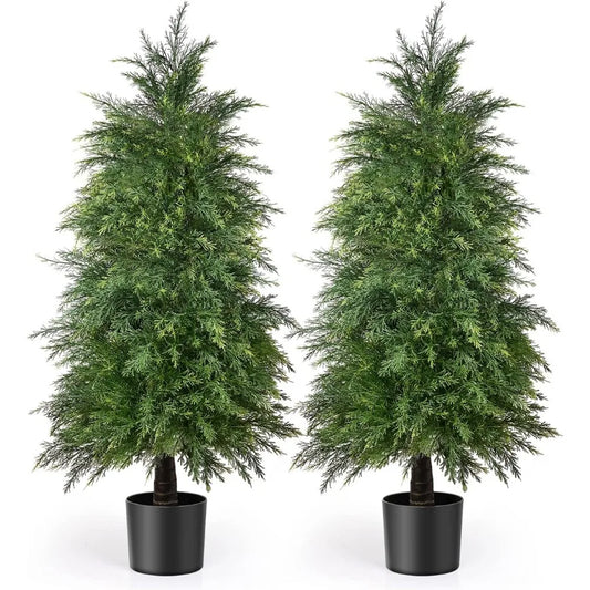 Artificial Cedar Topiary Trees UV Rated For Outdoor Use