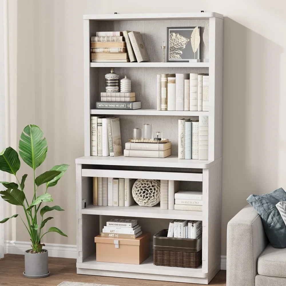 MKDK 5 Tier Flip Flop Bookcase Storage Shelf