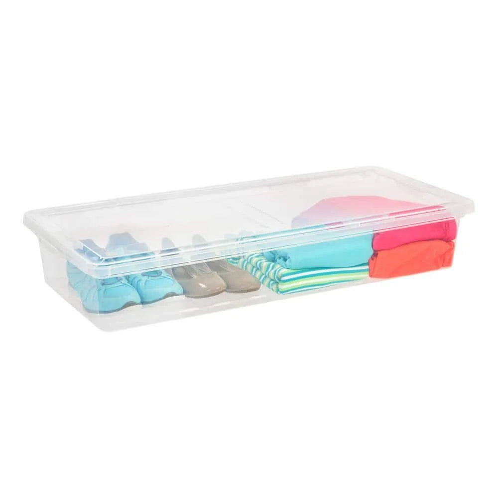 Durable Clear Plastic Underbed Storage Box For Storing Items