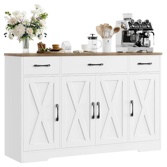 Buffet Cabinet Drawers Sideboard Storage Modern Farmhouse