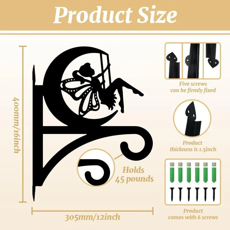 Hign-concerned Iron Plant Hangers Hooks for Outdoor Indoor Plants and Pots Weather Resistant