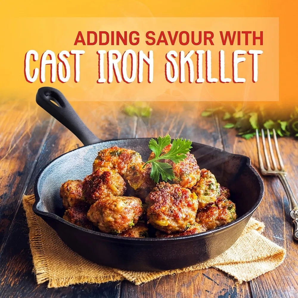 AEDG 3-Piece Cast Iron Skillet Set Preseasoned Heavy-Duty Pans