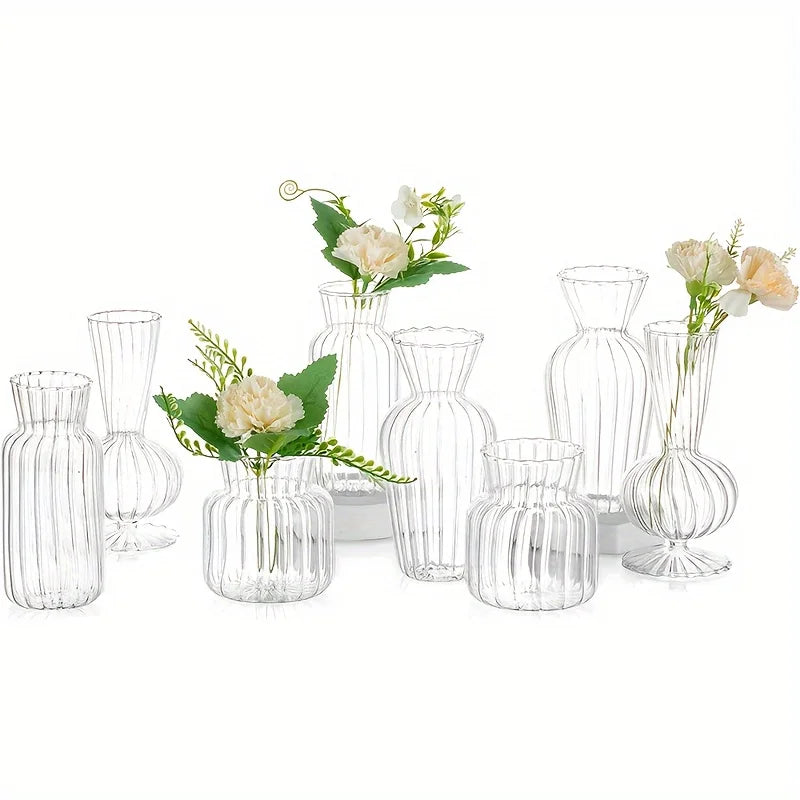 Transparent Glass Vase Set for Wedding Tables and Rose Centerpieces
