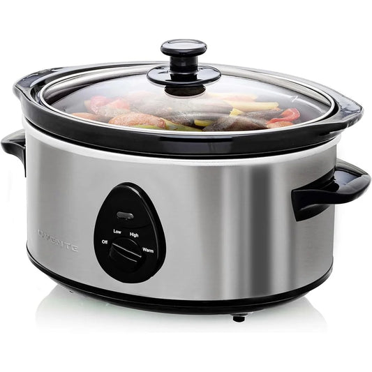 XMSJ Electric Slow Cooker Three Settings Stoneware Durable