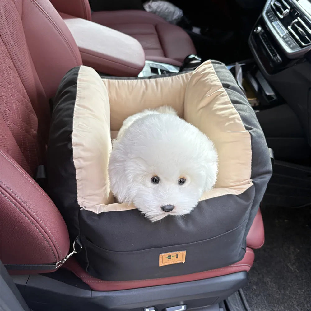 Four Season Dog Car Seat With Safety Belt Universal Pet Cushion