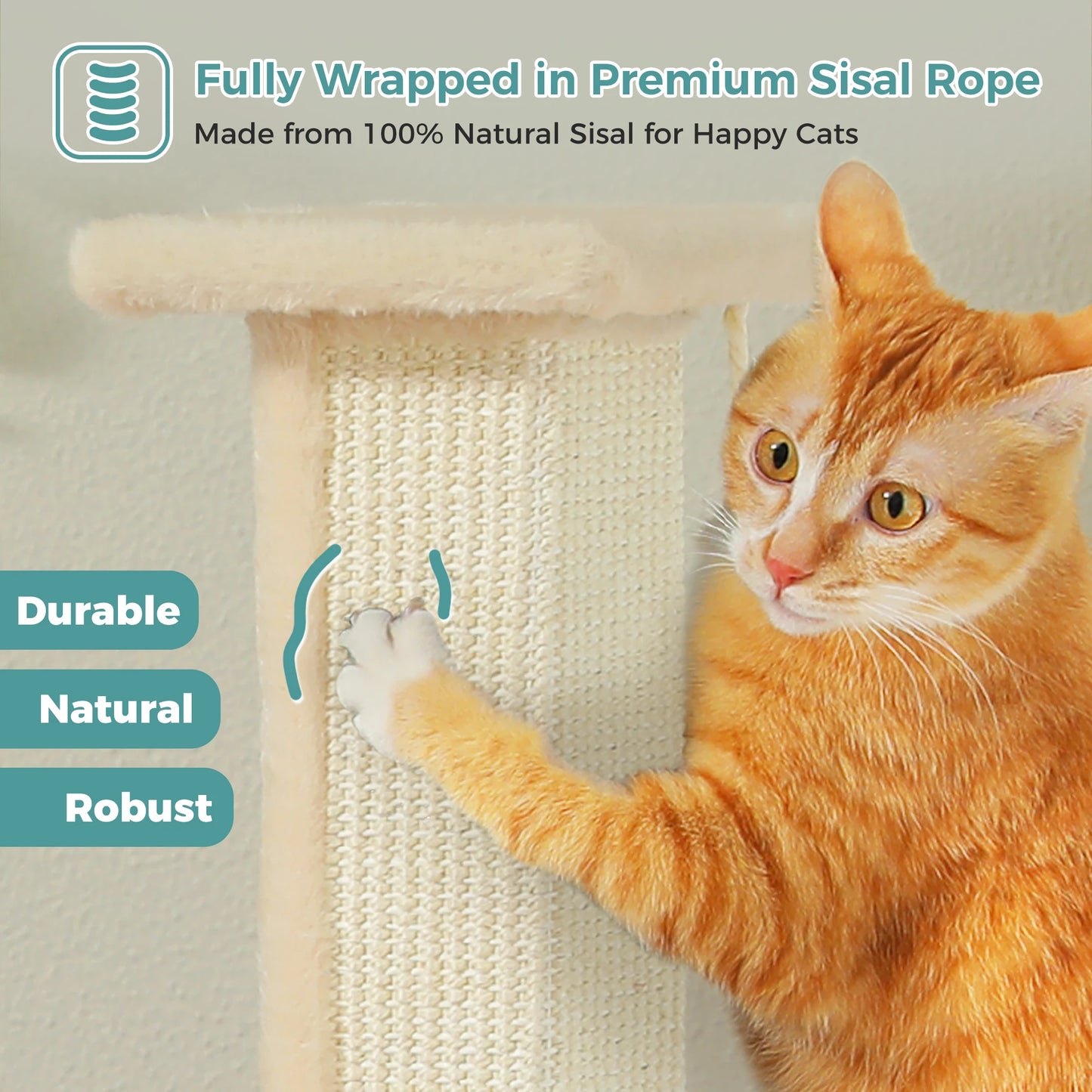 PAWZ Road Ultimate Cat Scratching Post For Indoor Cats Sisal