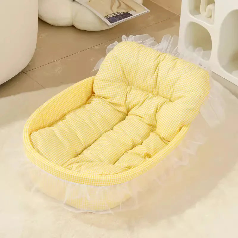 Cute Lace Trimmed Pet Princess Bed For Small Dogs Cats