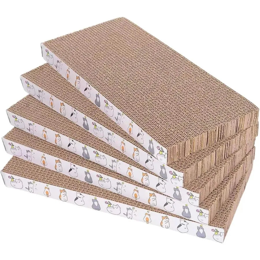 High-concerned Cat Scratcher Toys 5 Pack Reversible Cardboard Posts