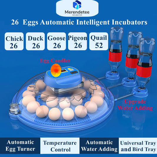 Automatic Chicken Egg Incubator 26-52 Eggs 360 Degree View