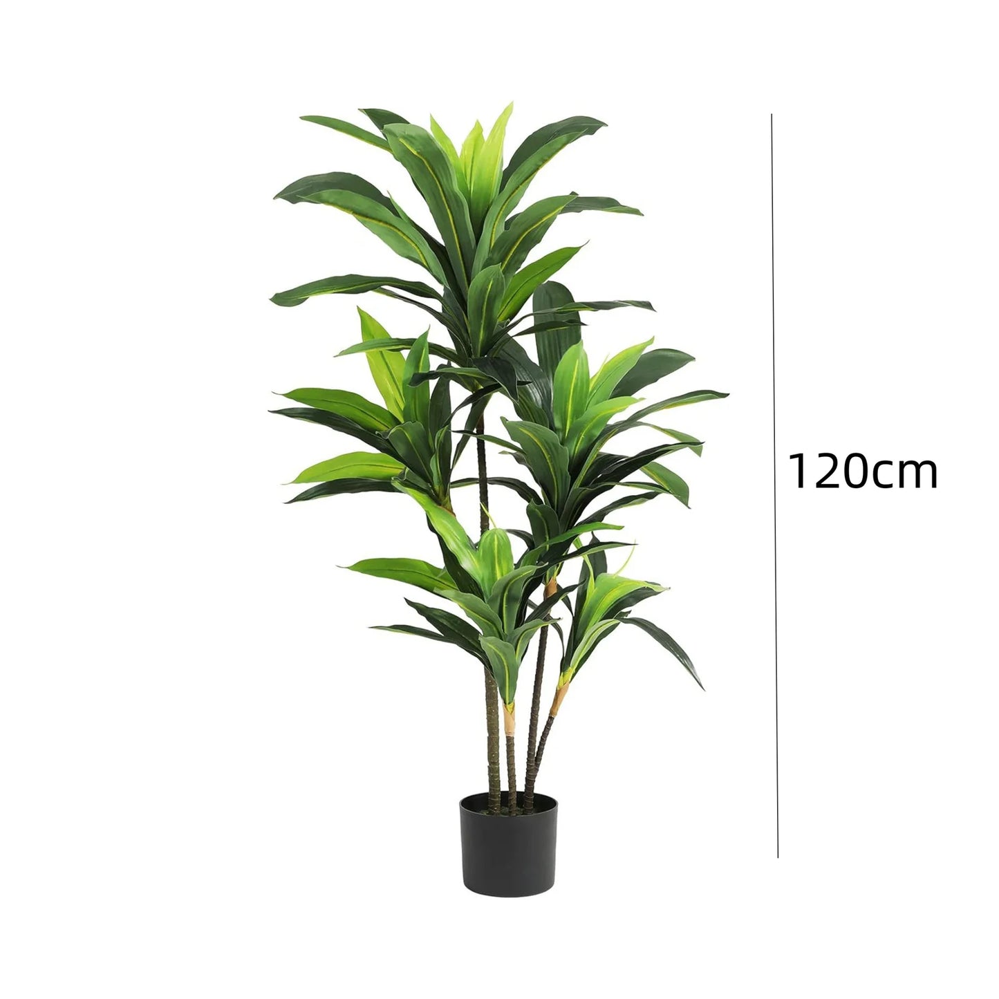 HiMISCN Artificial Dracaena Indoor Plant In Pot With Adjustable Branches