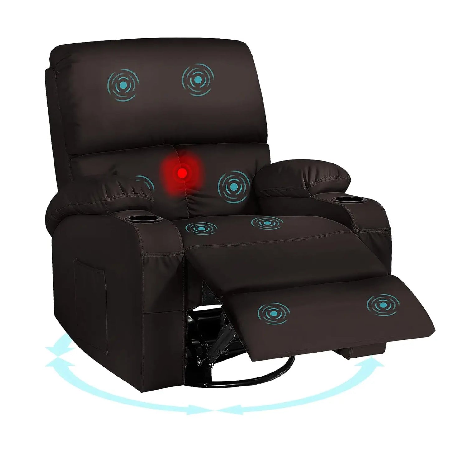 XIAOLANG Rocking Recliner Chair With Massage And Heat