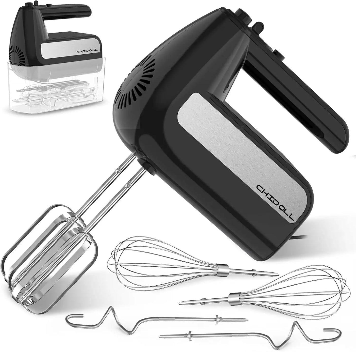XMSJ 5 Speed Electric Hand Mixer 800W Turbo For Baking