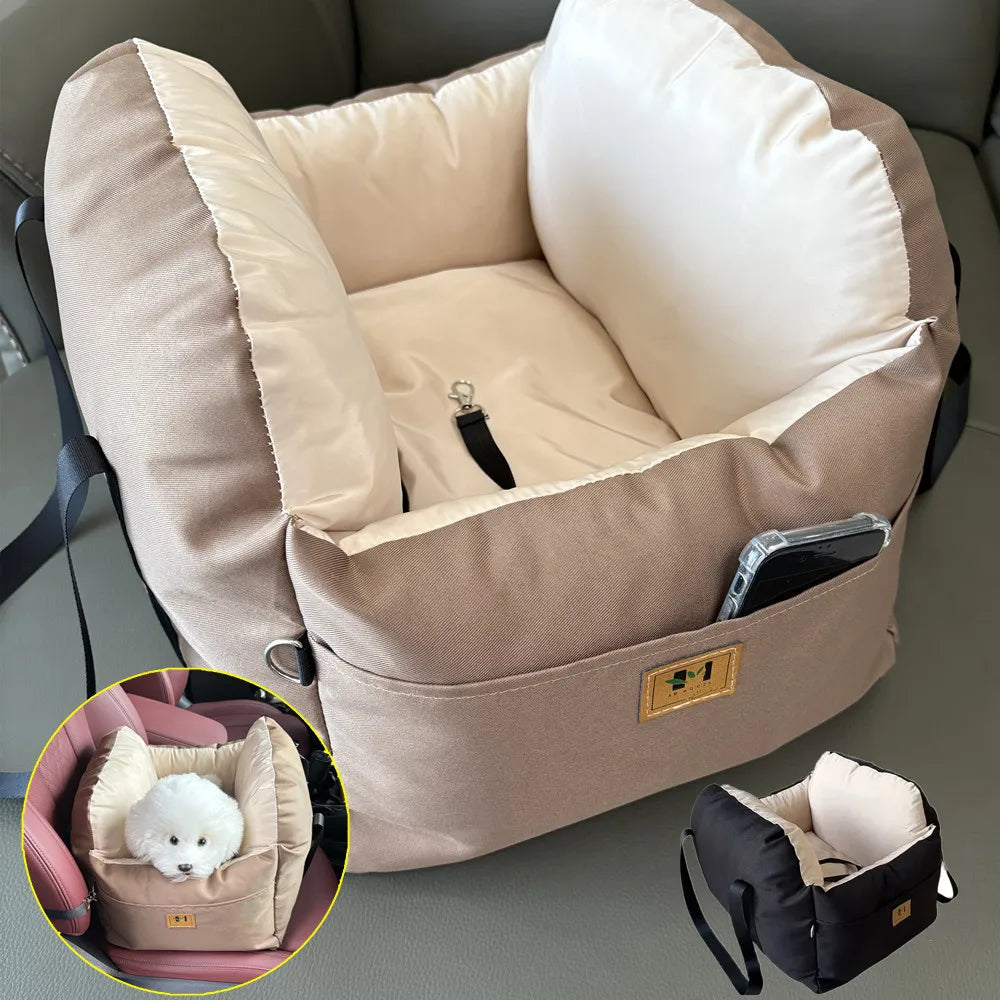 Four Season Dog Car Seat With Safety Belt Universal Pet Cushion