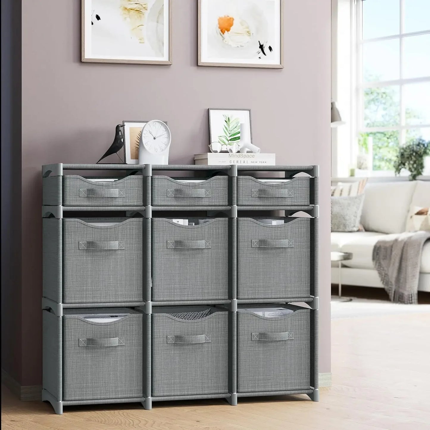 High Concerned 9 Cube Closet Organizers With Drawers And Bins