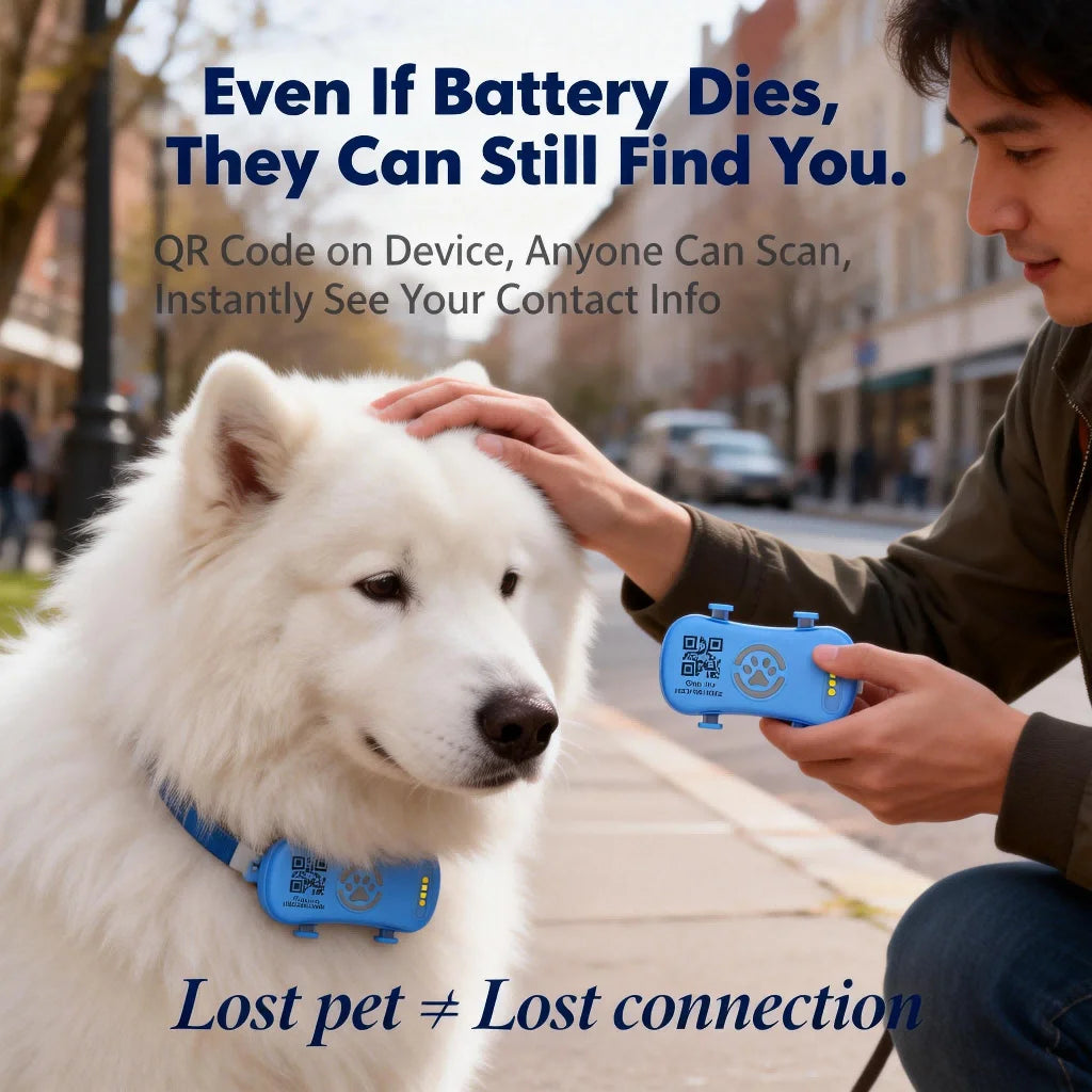 WANWAYTECH GPS Pet Tracker for Dogs and Cats Real Time Tracking