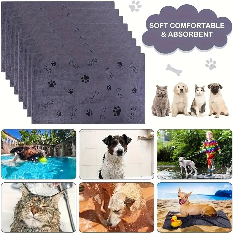 NONEDog Microfiber Dog Towels Quick Dry Absorbent Grooming Towels