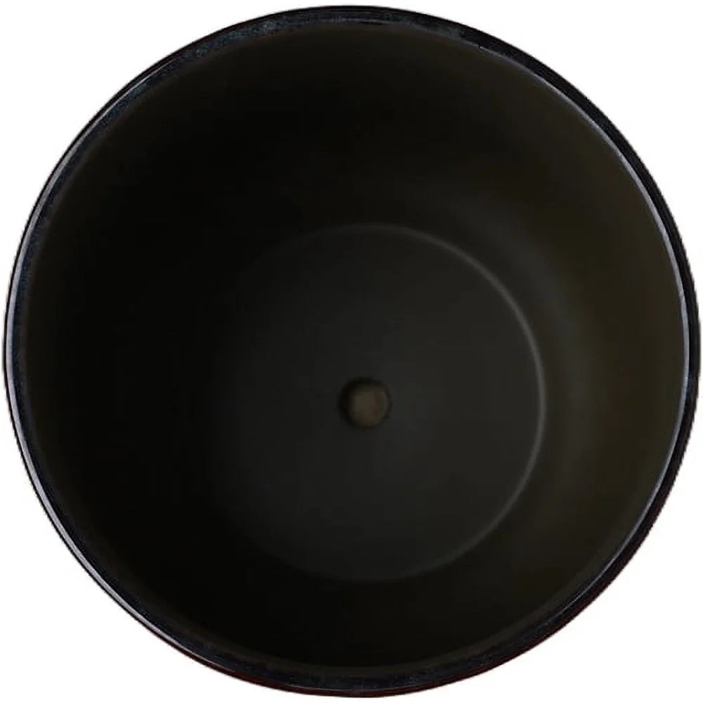 Ceramic Planter With Saucer Drainage Holes Indoor Outdoor Modern Pot