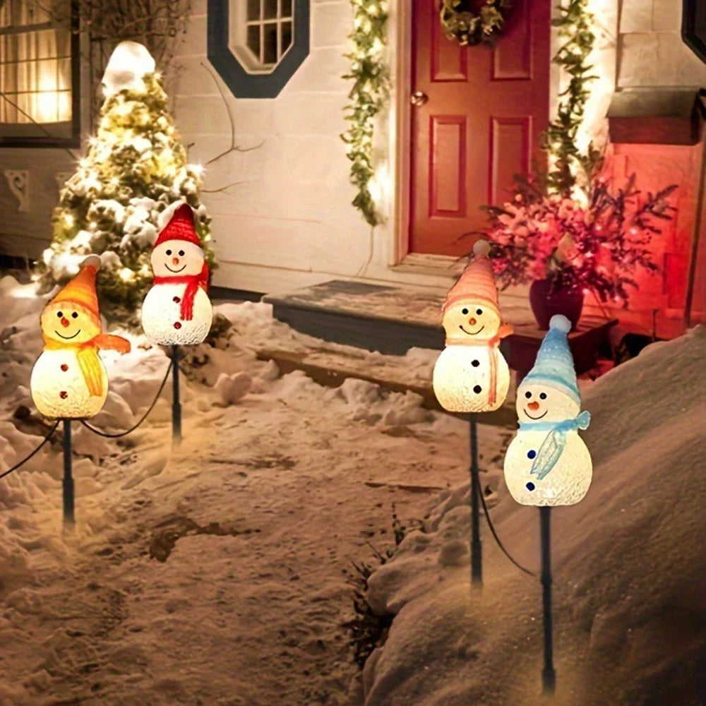 Snowman Solar Lights for Garden and Lawn Christmas Decoration IP65