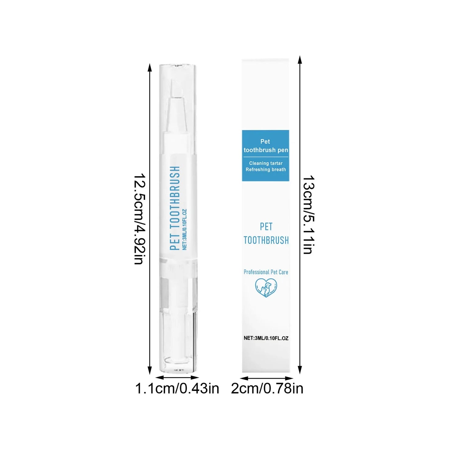 Pet Toothbrush Pen Teeth Cleaning Tool For Dogs And Cats