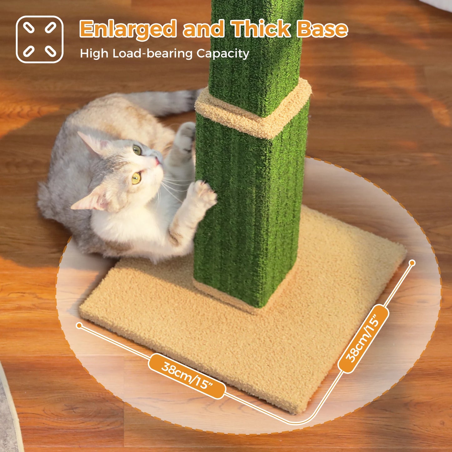 PAWZ Road Cat Scratching Post for Indoor Cats Durable Wood