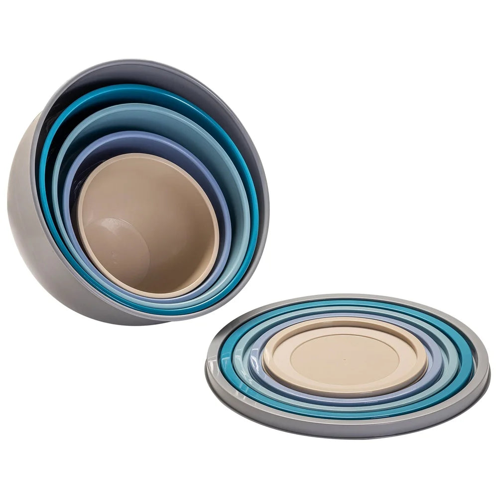 Nonslip Mixing Bowl Set With Lids BPA Free Plastic Kitchen