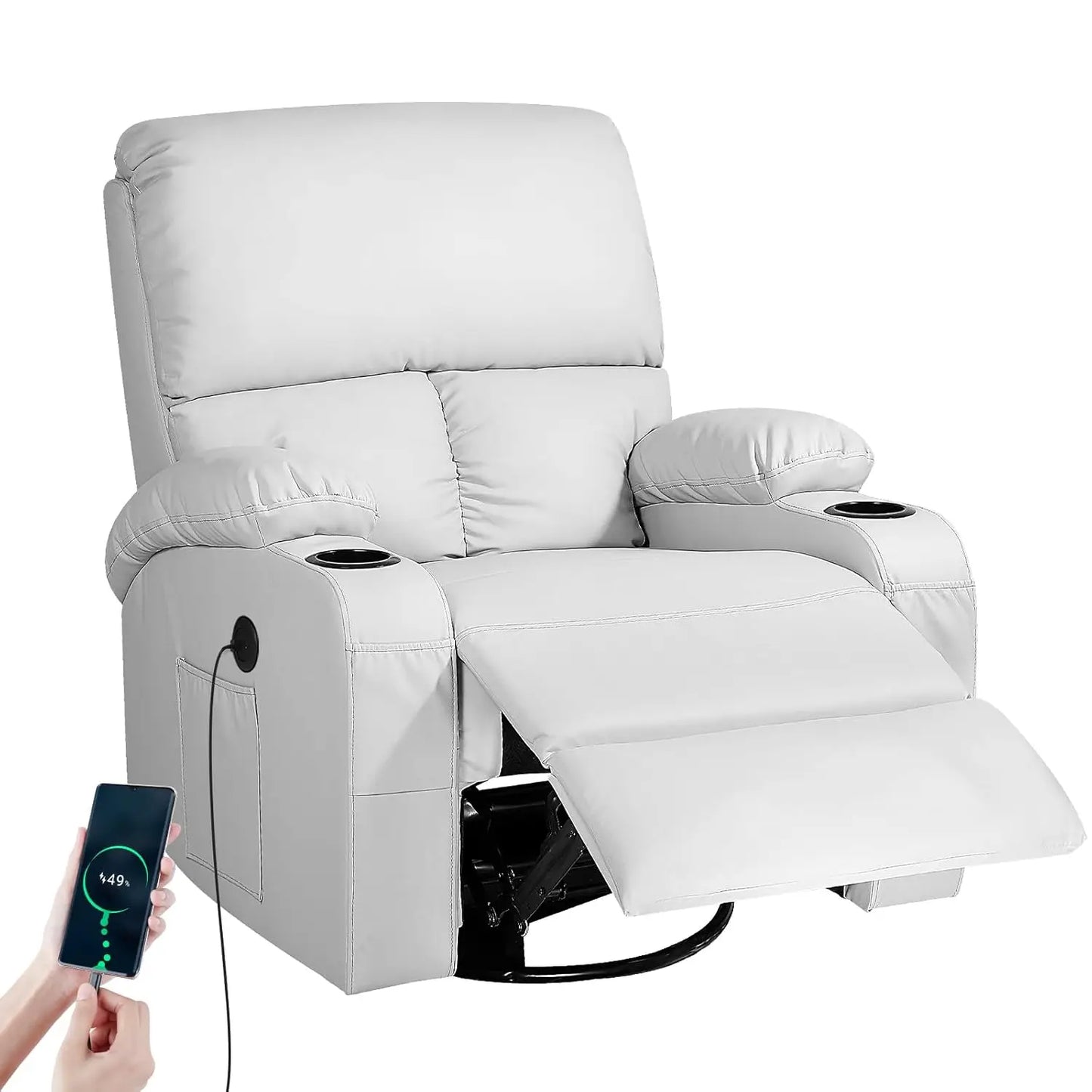 XIAOLANG Rocking Recliner Chair With Massage And Heat