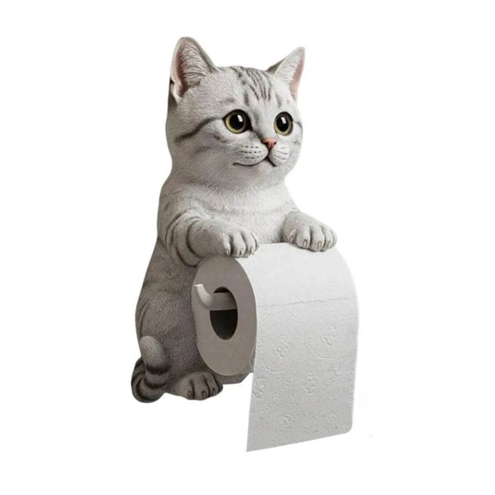 APWIKOGER Cat Shape Resin Wall Mounted Toilet Paper Holder