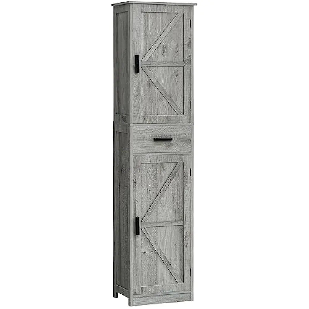 Hign-concerned Bathroom Cabinet With 6 Shelves Drawers