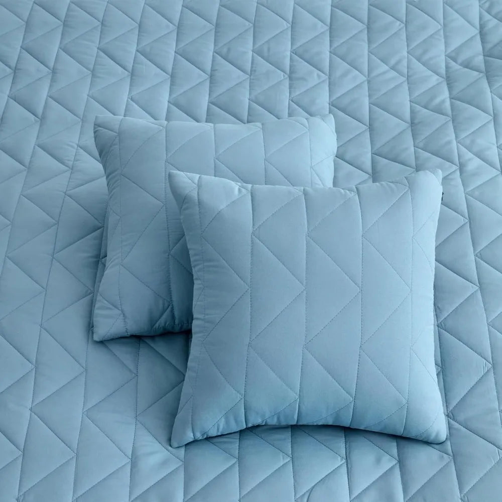 Modern Lightweight Reversible Bedspread Set 5 Piece