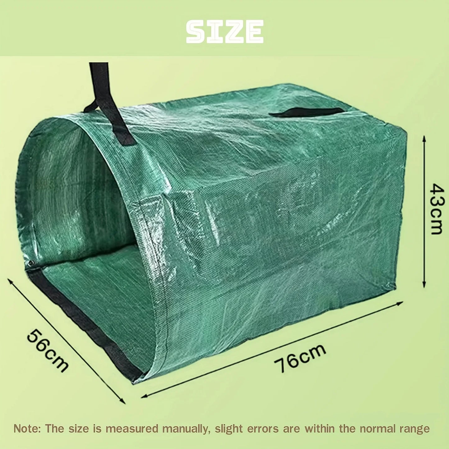 NONECN Foldable Garden Waste Bag Waterproof Large Capacity 52 Gallons