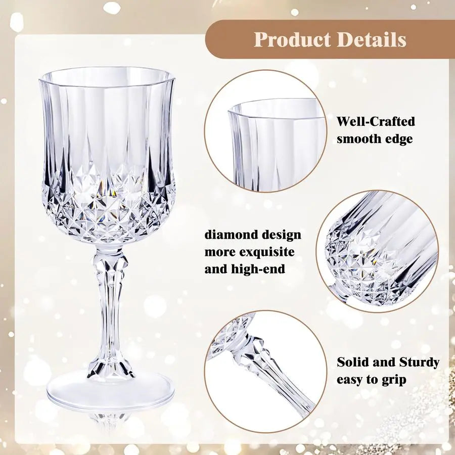XMSJ Plastic Wine Glasses Set For Parties And Weddings