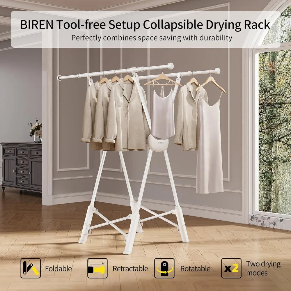 DAFIFY Heavy Duty Extendable Clothes Drying Rack With Two Modes