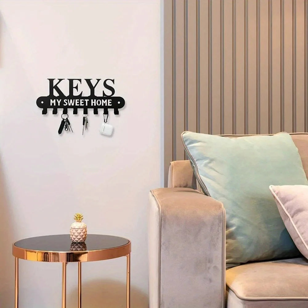 HELLOYOUNG Sweet Home Key Holder Wall Mounted Hooks Coat Rack