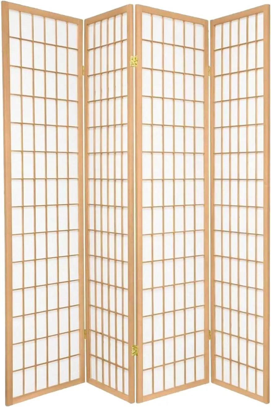 ZHUOTING Japanese Style Room Screen Divider Panel Foldable