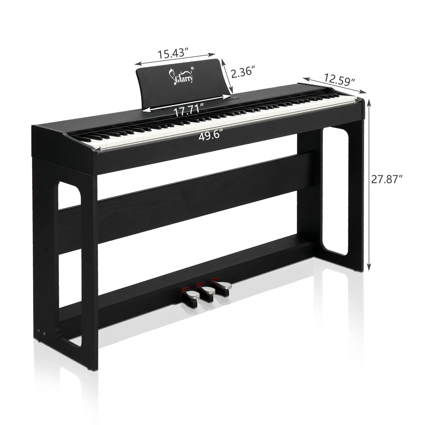 88 Keys Weighted Keyboard Digital Piano With Stand And Pedals