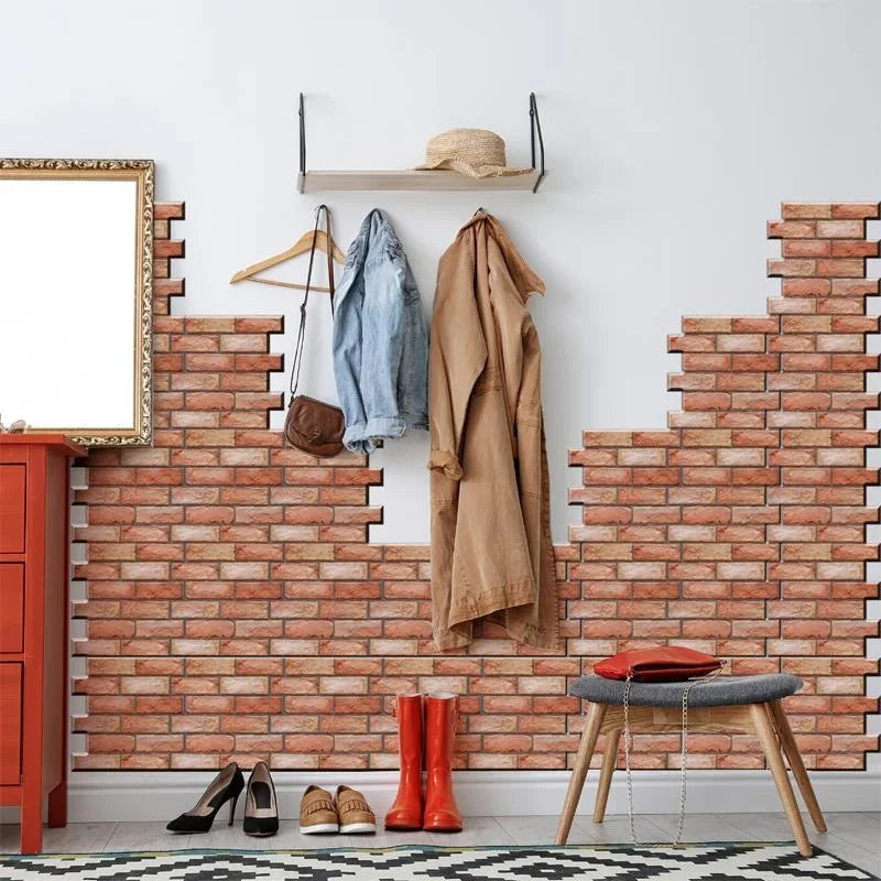 3D Imitation Brick Wall Stickers Self Adhesive Waterproof Decoration